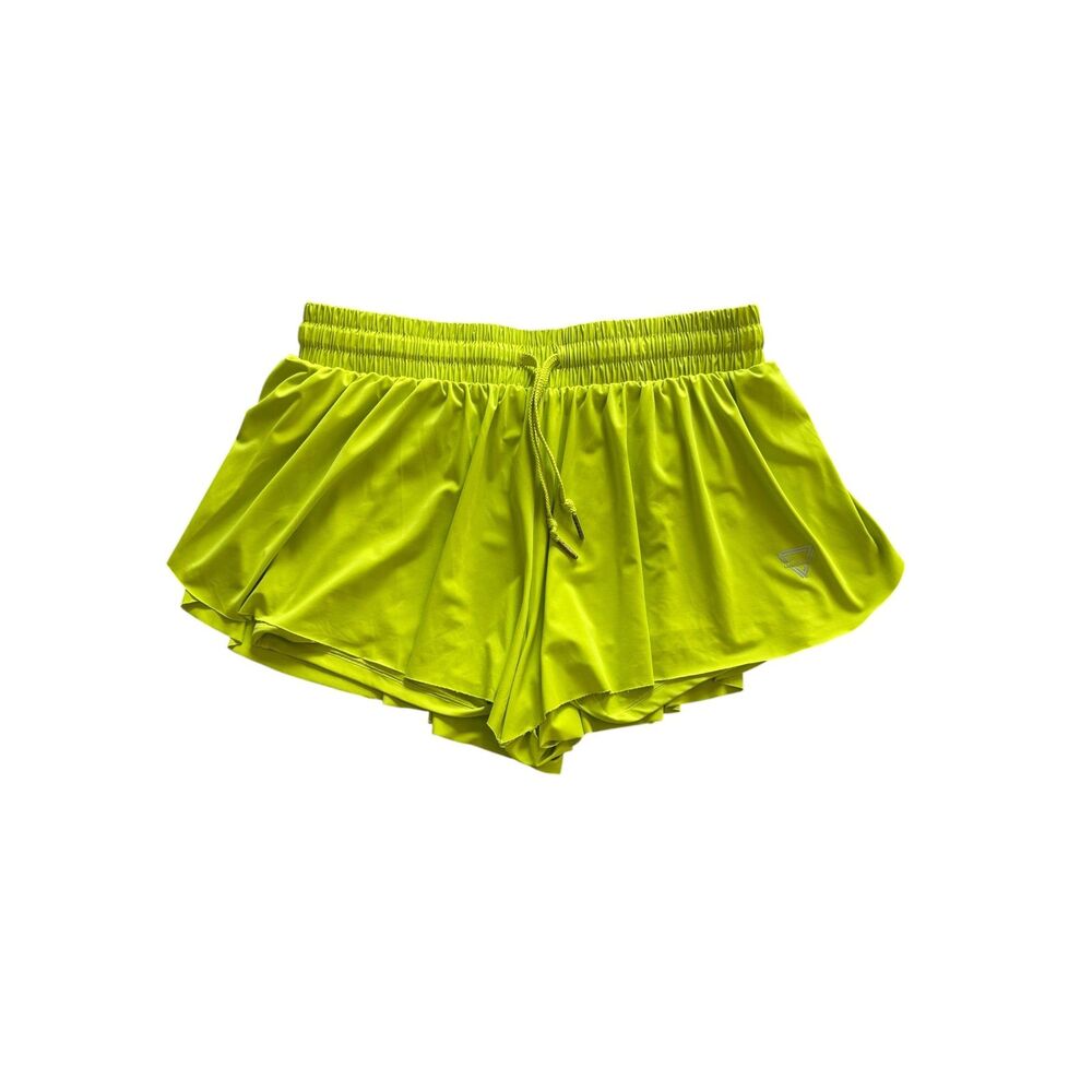 Luogongzi Buttery Soft Lime Green Skort Tennis Pickle Ball Running Shorts XL